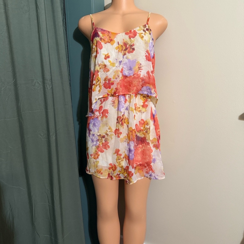 Everly floral tank top dress